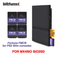 Bitfunx FMCB Card V1.966 Fortuna Free McBoot OPL Memory Card for PS2 MX4SIO SIO2SD SD Adapter for PS2 Slim Game Console