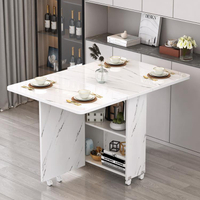 摺疊餐桌小戶型可移動簡約長方形多功能超薄家用宿舍多人吃飯桌子
