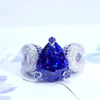 SFL2023 Sapphire Ring Real Pure 18K Natural Royal Blue Sapphire Gemstones 10.07ct Diamonds Stones Female Rings