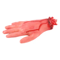 Bloody Horror Scary Halloween Prop Fake Severed Life Size Arm Hand House Scary Bloody