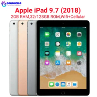 Original Apple iPad 9.7'' 2018 iPad 6th Gen Wifi+Cellular 32/128GB 9.7'' A10 IPS LCD iPad iOS 11.3 95% New Unlockled Tablet