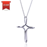 二手品 Tiffany&amp;Co. 無限十字架造型925純銀項鍊(超大)