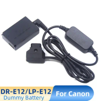 ACK-E12 LP-E12 Dummy Battery DR-E12 DC Coupler D-TAP 12-24V Step-Down Cable For Canon EOS M M2 M10 M50 M100 M200