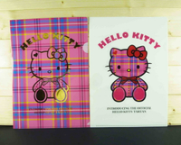 【震撼精品百貨】Hello Kitty 凱蒂貓 2入文件夾 桃格子 震撼日式精品百貨