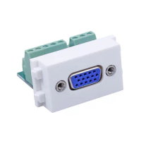 1PCS YT1579 86mm Electrical Sockets 3+9 VGA Avoid Welding Module Panel 15 Pin Interface Socket Drop Shipping