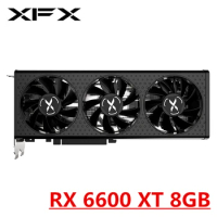 New XFX Radeon RX 6600 XT 6600XT 8GB Video Cards GPU AMD RX6600 RX6600XT GDDR6 128Bit Graphics Card Computer Game Desktop PC VGA