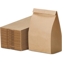 Paper Lunch Bags 50/100PCS Brown Kraft Paper Sandwich Bags for Bread Snack Small Paper Grocery Bags Food Packaging Take Away Bag