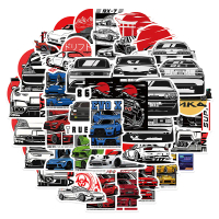 50pcs JDM Retrofit perlumbaan Kereta Graffiti pelekat Skateboard Telefon Laptop Helmet Bike Bike Ker