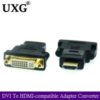 DVI To Adapter Converter HDMI-compatible Male To DVI 24+5 Female Converter Adapter 1080P For HDTV Projector Monitor