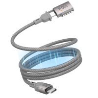 【TOTU 拓途】二合一 Type-C TO Type-C PD240W MagSafe3 磁吸收納彎頭充電線(MacBook Air/Pro 2024到2021)