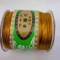 Wholesale Lots 80M/Roll 1.5MM Bronze Braided Macrame Nylon Chinese Knot Cord Handmade Beading Satin Shamballa String Thread Rope