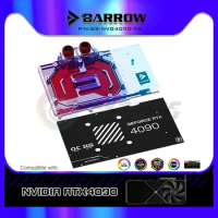 Barrow GPU Water Block For NVIDIA GeForce RTX 4090 AIC Founder Edition Card,VGA Copper Cooling Radiator 5V AURA BS-NVG4090-PA