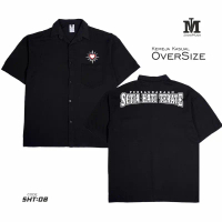 Kemeja Psht Desain Simpel Hati bersinar Rayon Twill Oversize Keren Kasual