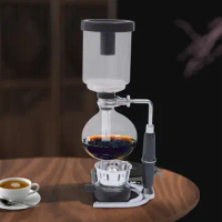 5-Cup Tabletop Glass Vacuum Syphon Coffee Maker Coffee Pot Brewer Machine 500ml Easy Clean Home Office Use Unique Gift