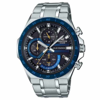 EDIFICE計時碼錶系列太陽能不鏽鋼賽車腕錶-藍(EQS-920DB-2A)/56.5mm