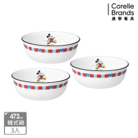 【美國康寧】CORELLE 歡樂米奇家三件式473ml韓式碗組-C03