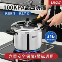 UKK 德國防爆316不鏽鋼高壓鍋家用壓力鍋燃氣灶電磁爐通用煤氣灶