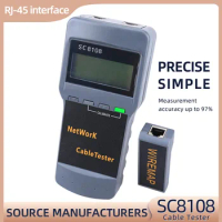 SC8108 LCD Digital PC Data Network CAT5 RJ45 LAN Phone Cable Tester Meter Portable Multifunction Wireless Network Tester