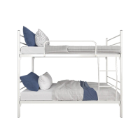 KitchenZ 6.4FT 3V Double Decker Powder Coated Single Metal Bed Frame-3VEY901/FYDB-0058