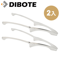 迪伯特DIBOTE 便攜韓式304不鏽鋼烤肉夾(11吋) 燒烤夾 圓頭夾 -2入