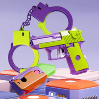 Creative 4pcs\set Children Decompression Toy 3D Gravity Carrot Model Soft Slingshot Gun Knife Stress Relief Toy Set Gift for Kid