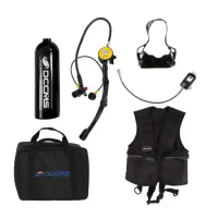 DCCMS DS‑2000 2L Mini Scuba Tank Oxygen Cylinder Set with Diving Goggles Diving Equipment