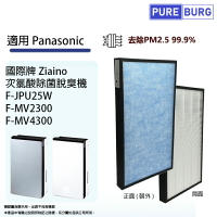 適用Panasnoc國際牌F-JPU25W Ziaino次氯酸除菌脫臭機/F-MV4300 F-MV2300 空氣清淨機HEPA濾網濾芯取代料號 F-ZVF4300