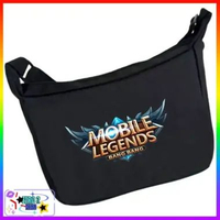 Tas Selempang Game Anak & Dewasa All Size Sekolah Muat LKS Tablet Al Qur'an Motive mlbb evos M1 Logo