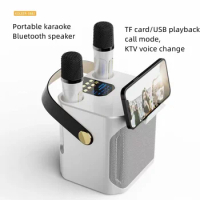 S882 Wireless Bluetooth Speaker Bass Speaker Outdoor Microphone Microphone Karaoke Sound System TF Card/USB Playback Call Mode K