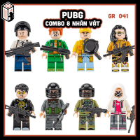 Lính PUBG Combo 8 Nhân vật Đồ chơi Lắp ráp Lính PlayerUnknown's Battlegrounds Mô hình PUBG Moblie GR