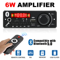 DC 5V Bluetooth 5.0 DIY MP3 WMA Decoder Board 6.5mm Microphone Car Audio USB TF FM Radio MP3 Music Player with Remote Control
