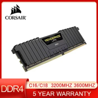 CORSAIR DDR4 RAM Desktop Memory Vengeance 16GB 8GB 3GB 3200MHz 3600MHz Dimm Memoria Rams PC4 Gaming Memory Support Motherboard