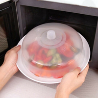 楓林宜居 家用微波爐加熱蓋塑料防蒸發盤蓋圓形菜罩防濺油熱耐高溫保鮮蓋子