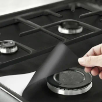 4pcs/set Kitchen Stove Protector Cover Liner Clean Mat Pad Gas Stove Protector Kitchen Stovetop Burner Cookware Cooker Cover