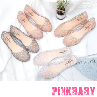 【PINKBABY】果凍涼鞋 縷空涼鞋/涼感縷空鳥巢水晶果凍涼鞋(4色任選)