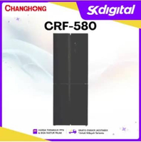 Kulkas Changhong CRF-580 Kulkas 2 Pintu Side by Side Black 451 Liter