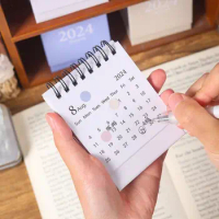Standing Flip Calendar 2024 Mini Desk Calendar Agenda Organizer Schedule Planner Calendar Daily Schedule INS Style