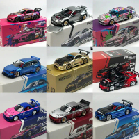 POPRACE 1:64 TOP SECRET GT300 SUPRA สีโครมโกลด์ RX7 GR86 S13 โมเดลรถอัลลอยด์ 277 103 223 235 285