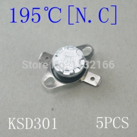 5PCS 195 Degree C KSD301Contact NC Button Temperature Switch Sensor Controller