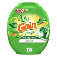 Flings Laundry Detergent Soap Pacs, 112 Ct, Original Scent