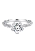 B-CODE BYF1037 S925 Silver 0.8 Carat Moissanite Ring