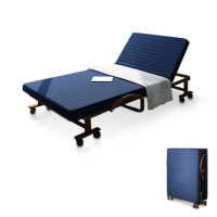 【潮傢俬】哲學之道6段收納折疊床-幅80cm-可拆洗免安裝-深藍(折疊床)