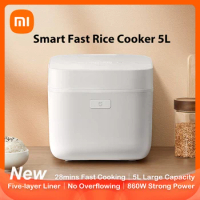 Xiaomi Mijia Smart Fast Rice Cooker 5L 220V Electric Multicooker Non Stick Pot for Kitchen Cooking Smart Home Appliance