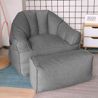 懶人沙發榻榻米【單人（高級灰）+腳蹬】