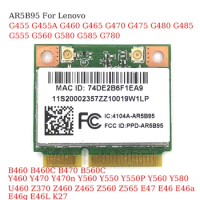 Used WIFI CARD For Lenovo V460 G460 B560 Z460 Z560 Y460 Z475 E46a E46g G455 G460 X230 G480 AR5B95 AR9285 wireless network adapte