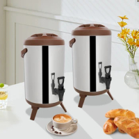 Insulated Drink Dispenser Thoughtful Design Large Capacity Stainless Steel Insulation Barrel for Hot Chocolate/Milk/Coffee