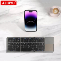 Wireless Folding Keyboard Bluetooth Keyboard With Touchpad For Apple iPhone 14 12 11 13 Pro Max Mini XR Xs 7 8 Plus SE Phone
