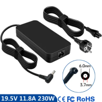 19.5V 11.8A Laptop AC Adapter Charger for Asus FA506 FX706 FA505GM FA506IH GTX1060 GX531GM FX86F UX581GV G731GW G765GM