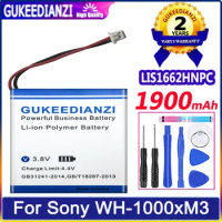 GUKEEDIANZI Battery LIS1662HNPC (SP 624038) (WH-1000xM3) 1900mAh For Sony WH-CH710N/B WH-XB900 WH-XB900N WH-1000xM3 WH-1000MX4