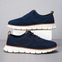 Lightweight casual men's shoes, breathable fly-knit loafers, large size men's shoes from Jinjiang